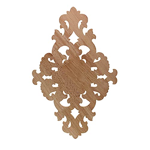 Sculpture en bois décalcomanie fleurie, décor d'angle pour meuble et mur - 7