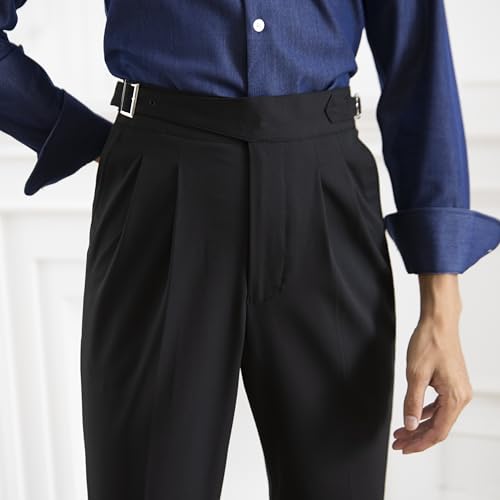 Men's Classic Gurkha Naples Italian Spring/Summer Thin Collection Old Money Style Pants Dress Pants4