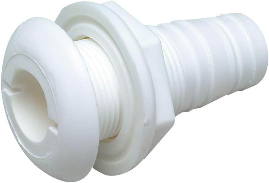 Seachoice Thru-Hull Connector with Broad Flange - White Finish