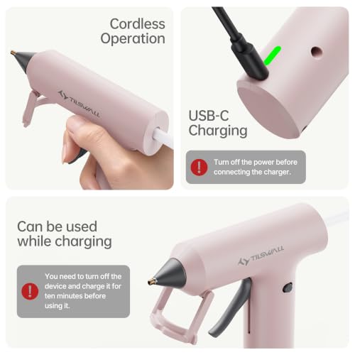 Tilswall Compact Cordless Glue Gun