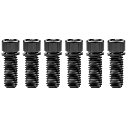 M8 x 20mm Titanium Bolt with Washer Pack of 6 (Black)