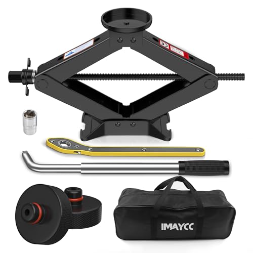 3 Ton Car Jack for Tesla Model Y Model 3 4.1-18.3 Lifting Scissor Jack with Lug Wrench Tesla Tire Change kit for Model Y/3/S/X.