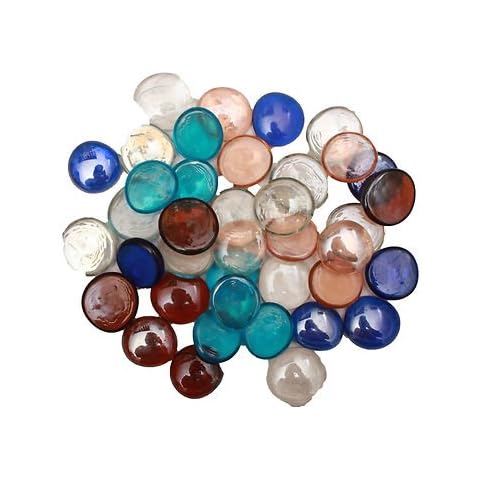 Britwear 70 x Assorted Multi Colour Decorative Glass Pebble Stones Beads Vase Nuggets Cover
