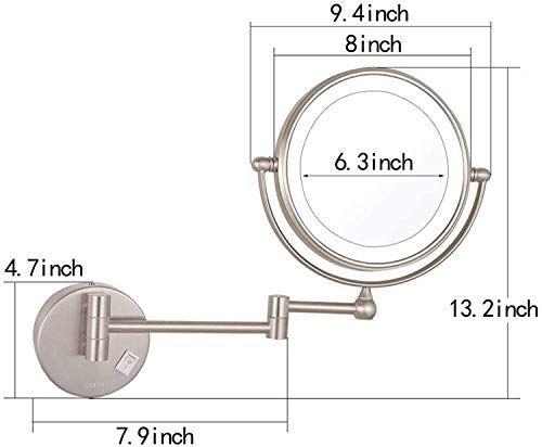 Miroir salle de bain LED extensible 5X pour illuminer votre routine soin du visage - 5