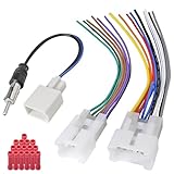Zenoruslky Wiring Harness for Toyota Radio Wire Antenna Adapter Kit, Compatible with Highlander Camry Corolla RAV4 Tacoma Fortuner Sienna 4Runner Tundra 10/6Pin Car Stereo Wire Harness Connector