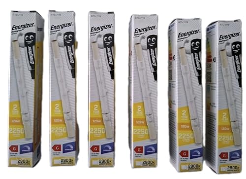 Energizer R7S J118 Linear Halogen Bulb, 120W, 2900K Warm White, Pack of 6, Clear - Image 2