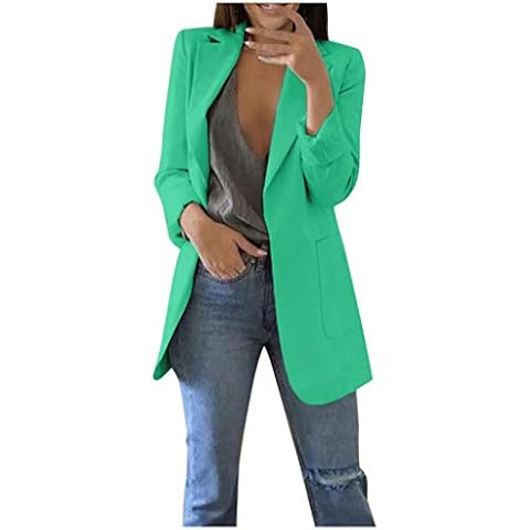 Briskorry Blazer Damen Elegant Blazer Lange ärmel Elegante Jacke Damen Schwarz Damenjacken Sommer Damenbekleidung DüNne Sommerjacke Damen Sommerjacke Damen Leicht Lang Blazer Sportlich Blouson Jacke Cover