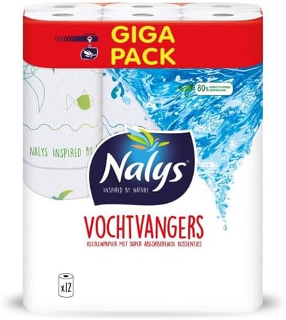 Moisture Catchers Kitchen Paper | Pack of 12 Rolls | Reliable Strong | Highly Absorbent | FSC® Certified | 44.4x29x20cm