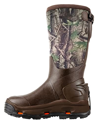Korkers Men's Neo Storm Rubber Boots - Inuslated And Waterproof Multi-Season Mud Boots - Includes Interchangeable Ninety Degree Sole - Size 10/Camo #TOP4