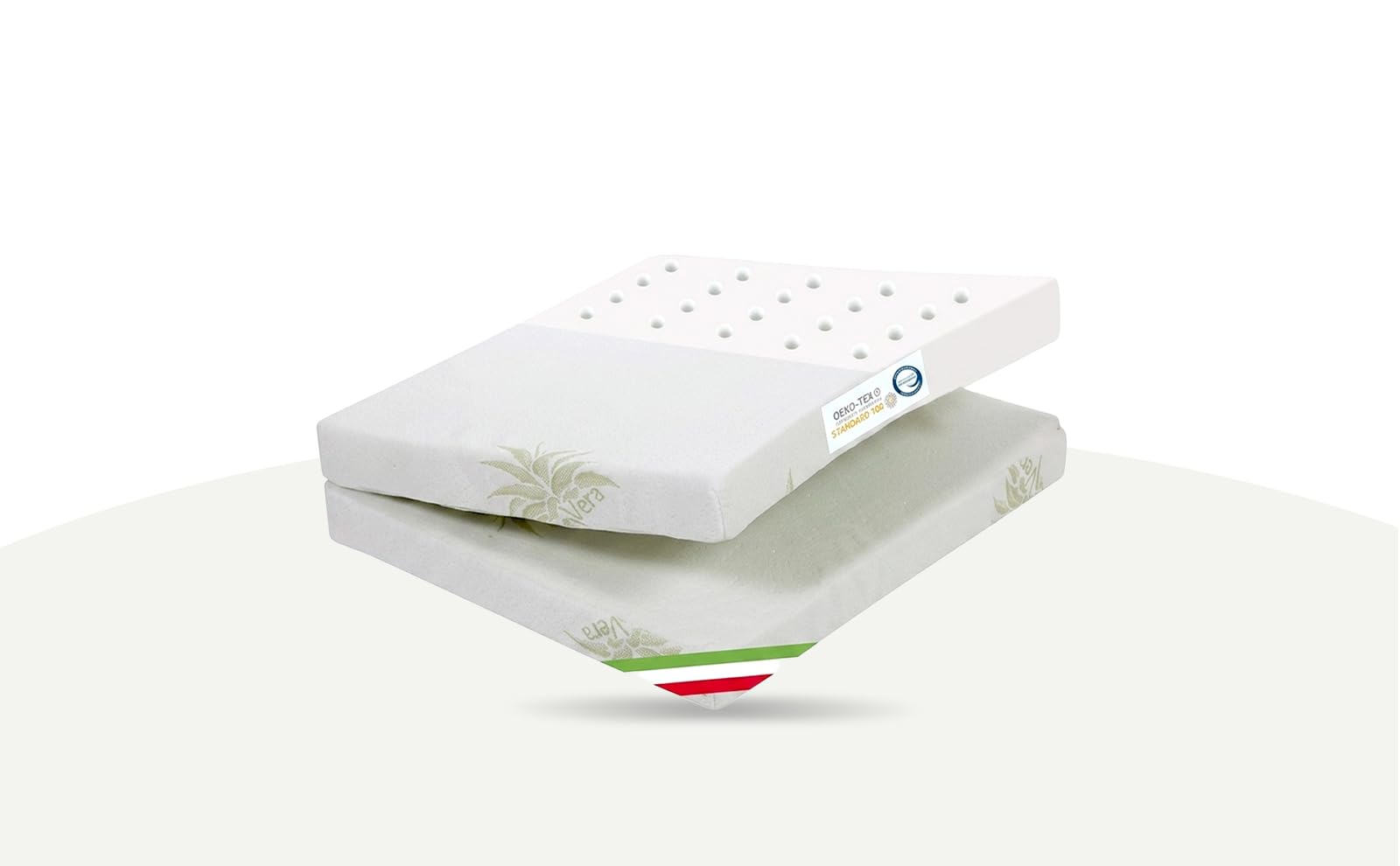 Materasso Lettino da Campeggio 60x120 Spessore 7 cm, OEKO-TEX® e CertiPUR™ Materassino Pieghevole per Culla da Viaggio, Fodera Aloe Vera, Materasso Lettino 60x120 per Lettino Portatile