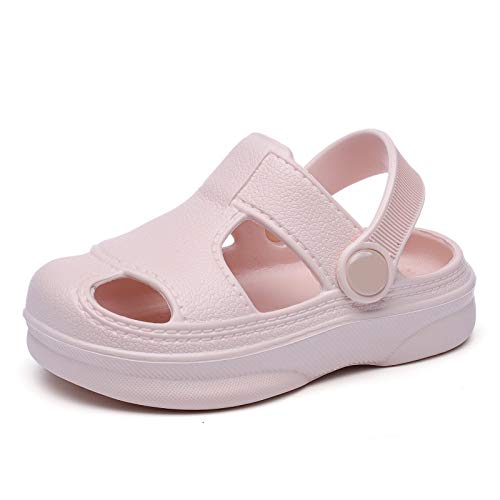 Memon Baby Boys Girls Clogs Slippers Toddler Slip On Lightweight Sandals Shockproof Girls Summer Pool Beach Shoe(Me2011-Pnk-13) #TOP9