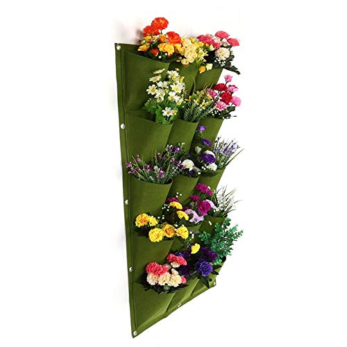 Garden Vertical Planter Pockets,Planting Bag Felt Fabric Raised Bed ...