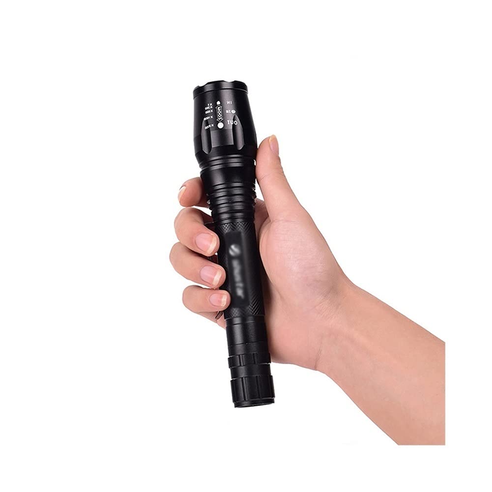 Cadena de Luces Linterna LED Brillante Antorcha con Zoom 5 Modos de iluminación Iluminación Exterior Utilizada para Aventuras de Campamento, Paseos nocturnos de Caza Iluminación de festivale