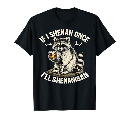 Raccoon If I Shenan Once I'll Shenanigan Funny T-Shirt