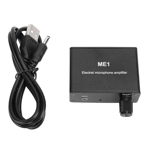 Amplificateur de microphone à condensateur avec gain réglable 0-20dB et retour casque direct