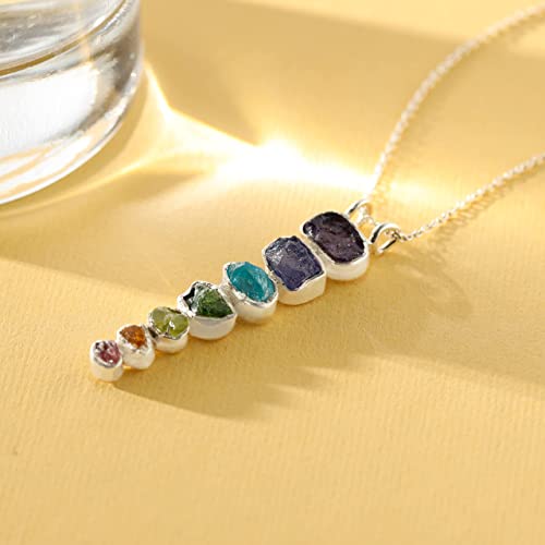 Yotreasure Chakra Healing Gemstone Solid 925 Sterling Silver Chain Pendant Jewelry #TOP2