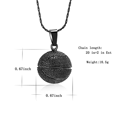constantlife Cremation Jewelry for Ashes - Basketball Stainless Steel Memorial Pendant Urn Necklace Keepsake for Men Women2
