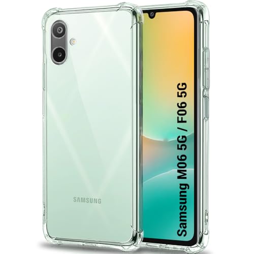 Image of TheGiftKart Transparent Crystal Clear Back Cover Case for Samsung Galaxy M06 5G / F06 5G | Shockproof Soft TPU Case | Cushioned Edges for Ultimate Protection Back Cover Case (TPU, Transparent)