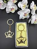 12PC Gold Baby Shower Favors Crown Table Decoration Boy Keychains