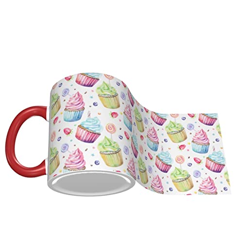 ZHONGHAO Tazas, Postre Cerámica Tazas De Café, Taza Divertida-11 Oz-330 Ml - Imagen 5