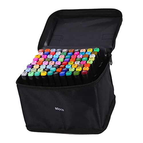 Generic ぬりえマーカーセット80色の大人の着色のためのDIYマーカー、デザイナー/アーティストに幅広く互換性があります