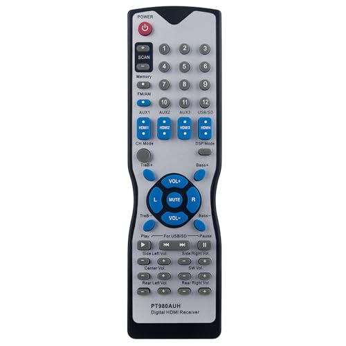 Télécommande de rechange pour récepteur amplificateur Pyle 7.1 PT980AUH