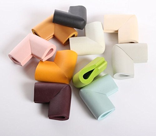 KINGLAKE Thick Baby Safety Softener Table Edge Guard Protector (12PCS Coffee)