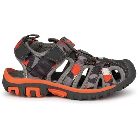 Trespass Jaime Grey Orange Kids Sandals Cover