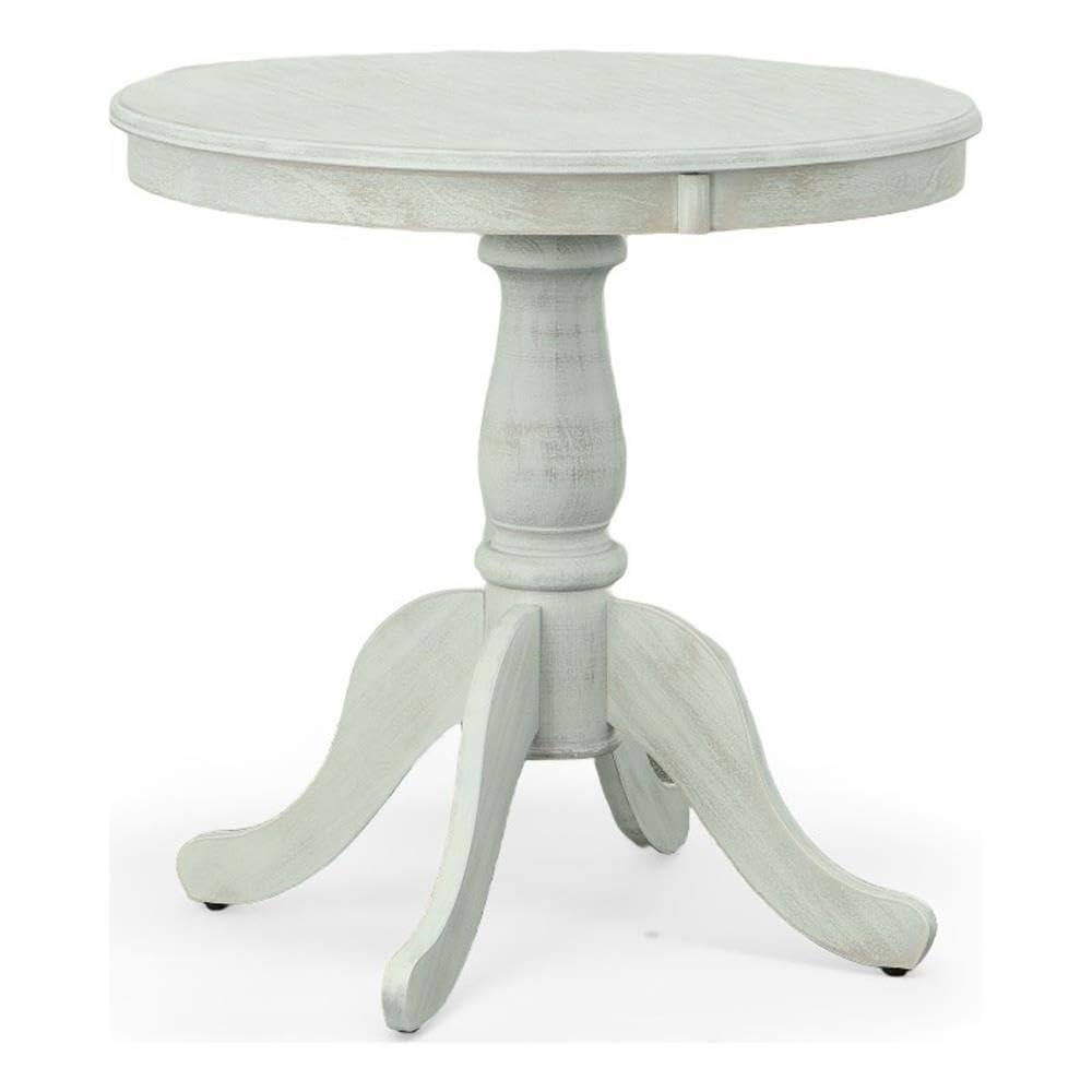 Fairview 30" Round Pedestal Dining Table in Whitewash