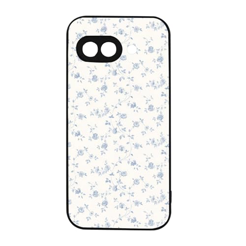 qizjio Coquette Aesthetic Phone Case Shockproof Protective Blue Flower Phone Cover for Google Pixel 9A