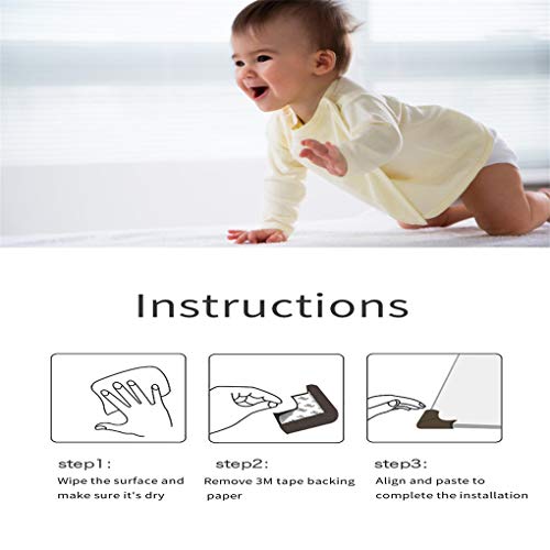 Dykeson Soft Corner Protector, Baby Safety Cushion, Corner Bumpers For Furniture, Corner Proofing For Baby, Corner Cushion, Table Edge Protector, Baby Proofing Edge, Corner Guards, 12 Pack, Black #TOP6