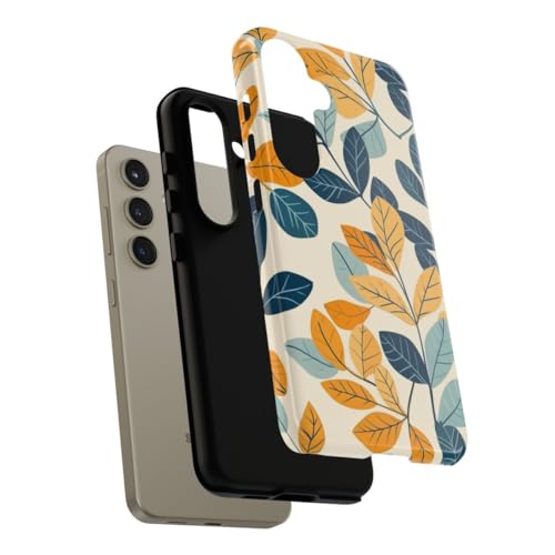 Coque Samsung S24 motif feuille colorée anti-rayure rigide - 4