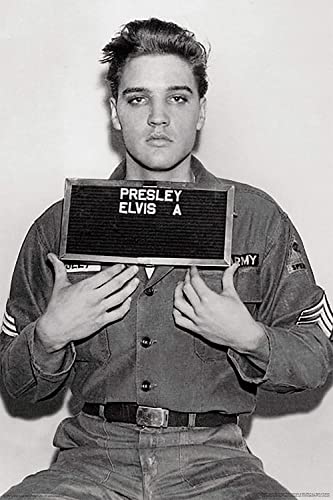 Poster mural Justwon Elvis Presley – Taille 30,5 x 40,6 cm – Version roulée sans cadre - Les Beatles, Paul McCartney, John Lennon, RIngo Starr, George Harrison Poster mural Justwon Elvis Presley - Taille 30,5 x 40,6 cm - Version roulée sans cadre
