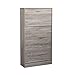 Milani Home s.r.l.s. Scarpiera con 3 Ante in Legno di Design Porta Scarpe di Alta qualità, Cm 60x24x115 H
