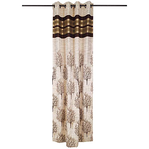 Image of Story@Home Eyelet Fancy Jacquard 4 Piece Window Ringtop Curtain Set- 46 inch X 60 inch, 5 feet, Black