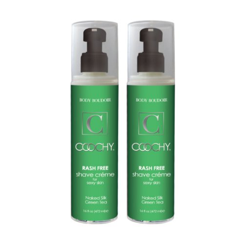 Coochy Rash Free Shave Cream Green Tea 16 oz 2 Pack