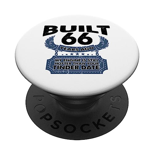 Motor más caliente que la fecha - 66 años 66 cumpleaños PopSockets PopGrip Intercambiable