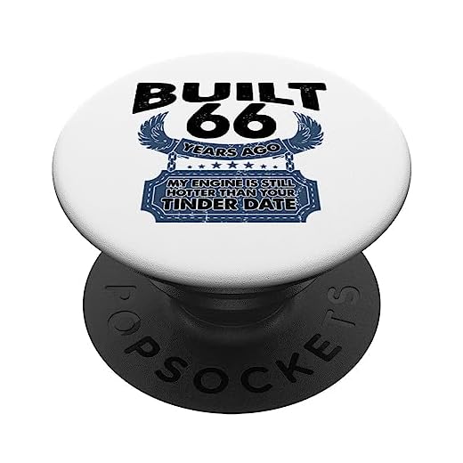 Motor más caliente que la fecha - 66 años 66 cumpleaños PopSockets PopGrip Intercambiable