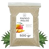 Mango en Polvo 500 g - Mango Deshidratado - Fruta en Polvo - Ideal para Repostería - Sin Azúcar Añadido, Sin Conservantes, Sin Gluten (500 gr, Mango en Polvo)