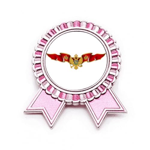 Broche drapeau byzantin avec emblème national rose M en métal, cadeau idéal