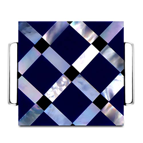 Business Wedding Mother of Pearl Cufflinks for Men Unique Onyx Stripe Tuxedo Cuff links Mens3