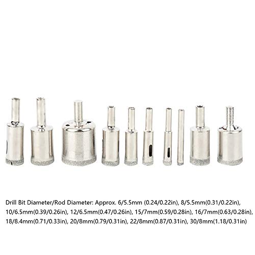 Kit de Brocas Copa 10 Piezas 6-30 mm para Cerámica y Piedra miniatura 3