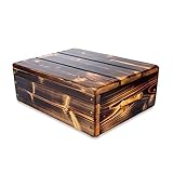 LAKINGO Solid Wood Step Stool for Adult & Kid 500lb Capacity, Vintage Decorative Single Wooden...