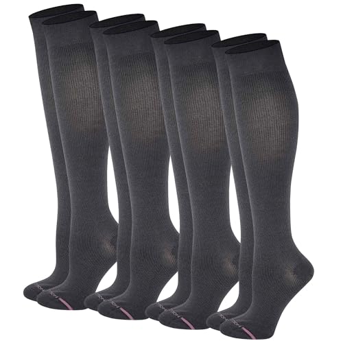 Image of Dr. Motion Compression Knee High Socks for Women - 4 Pairs Pack