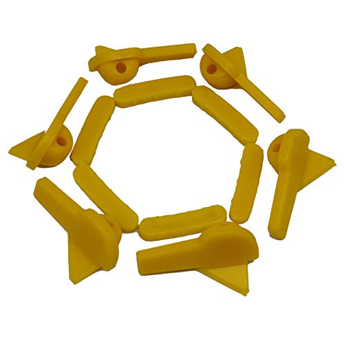Image of Tire Changer Plastic Insert, Tire Machine Guard, Wheel Rim Edge Protector for Mount Duck Head, Nylon Tyre Demount Fitting Head Part, Front (Upper) + Rear (Lower) Insert Kit, 3 Pairs (6 PCS), 09YCL