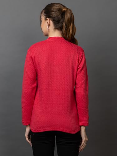 Image of Wear lusso Women Woolen V Neck Casual Wear Stylish Cardigan Sweaters for Winter with Side Pocket | Cozy and Warm Winter Sweater for Girls /Ladies