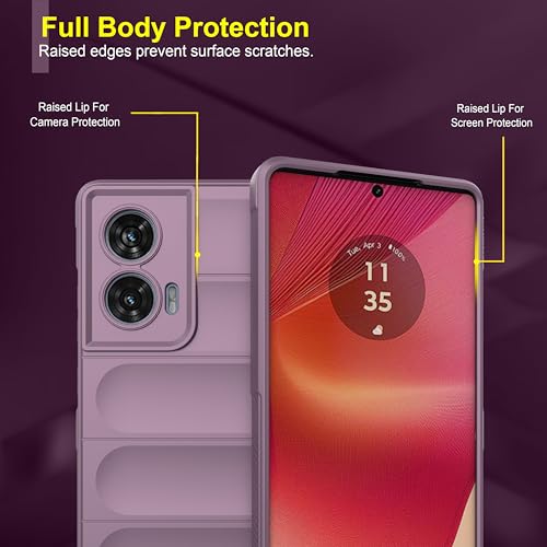 Image of Zapcase Back Case Cover for Motorola G96 5G | Compatible for Motorola G96 5G Back Cover | Liquid Silicon Magic Case with Camera Protection | Lavender