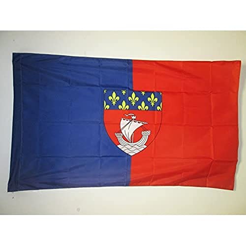 AZ FLAG, Department of Paris Flag, 3x5 Ft, Paris Banner with Sleeve, 100% Polyester, Fade Resistant, Vivid Colors