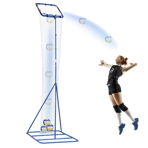 Winthai Volleyball Setter Trainer Net with 3 Angle Adjustment, 8.53 ft to 9.84 ft Adjustable Height for Professional, Beginner Serving, Passing Setting Training Practice Equipment Indoor and Outdoor