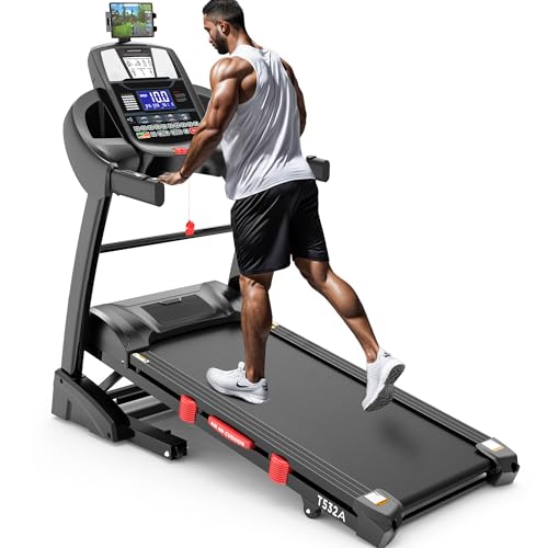 Image of Foldable Treadmill with Auto Incline, 300LB Capacity, 4.5HP&10MPH Speed, Smart APP Control, 64+3+3+1 Programs, Equipment for Running Walking Jogging